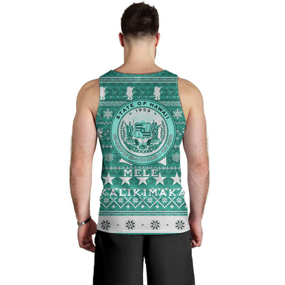 Hawaii Tank Top Custom Ugly Gnome Packing Out a Unicorn Hawaiian Christmas