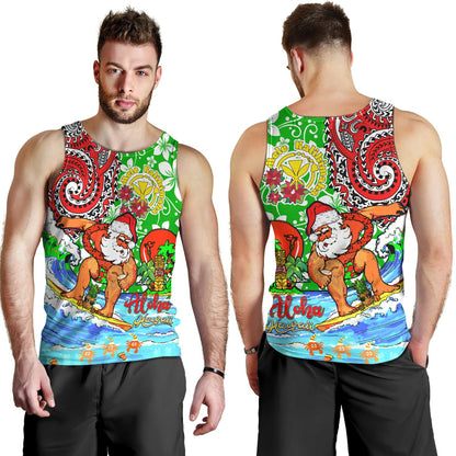 Hawaii Tank Top Mele Kalikimaka & Hauoli Makahiki Hou Hawaiian Tatau Christmas