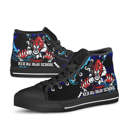 Hawaii High Top Shoes - KeaÃŠÂ»au High School Polynesian Tribal Pattern Art