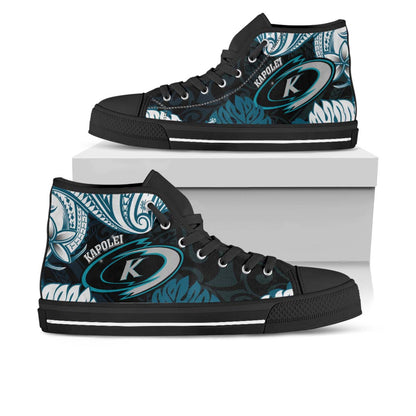 Hawaii High Top Shoes - Kapolei High School Polynesian Tribal Pattern