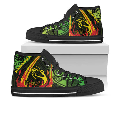 Hawaii High Top Shoes - Honokaa High & Intermediate School Polynesian Tribal Pattern