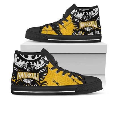 Hawaii High Top Shoes - Nanakuli High School Polynesian Tribal Pattern