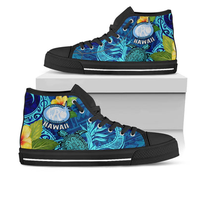 Hawaii High Top Shoes - Kelakehe High School Polynesian Tribal Pattern