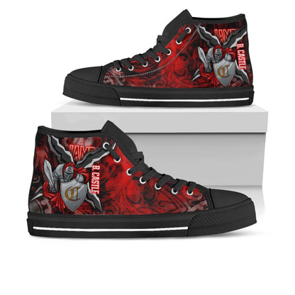 Hawaii High Top Shoes - James B. Castle High School Polynesian Tribal Pattern