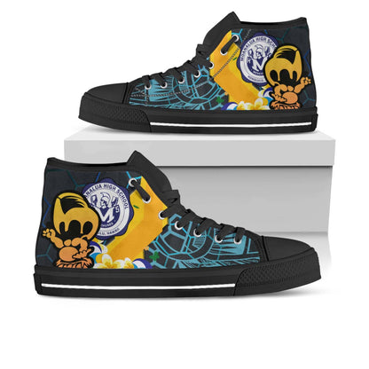 Hawaii High Top Shoes - Moanalua High School Polynesian Tribal Pattern