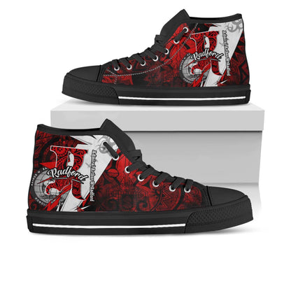 Hawaii High Top Shoes - Admiral Arthur W. Radford High School Tribal Pattern