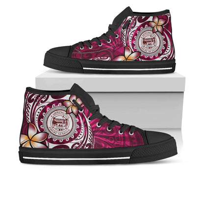 Hawaii High Top Shoes - Farrington High School Polynesian Tribal Pattern