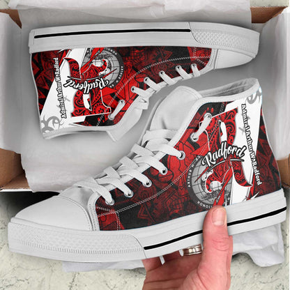 Hawaii High Top Shoes - Admiral Arthur W. Radford High School Tribal Pattern