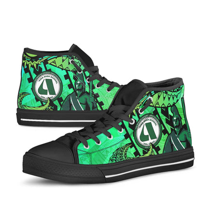 Hawaii High Top Shoes - Aiea High School Home Of The Na Ali'i Tribal Pattern
