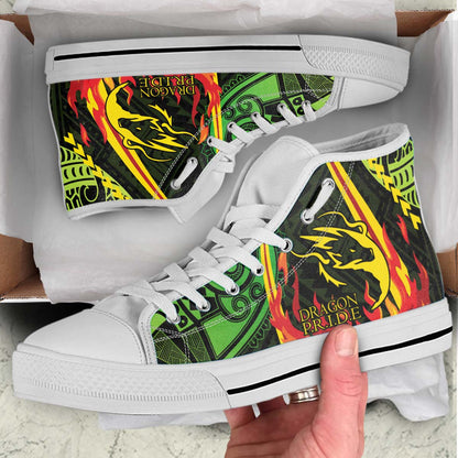 Hawaii High Top Shoes - Honokaa High & Intermediate School Polynesian Tribal Pattern