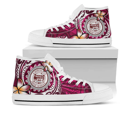 Hawaii High Top Shoes - Farrington High School Polynesian Tribal Pattern