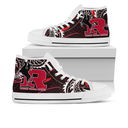Hawaii High Top Shoes - President Theodore Roosevelt High School Polynesian Pattern
