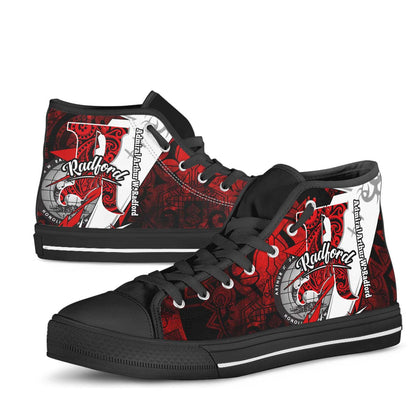 Hawaii High Top Shoes - Admiral Arthur W. Radford High School Tribal Pattern