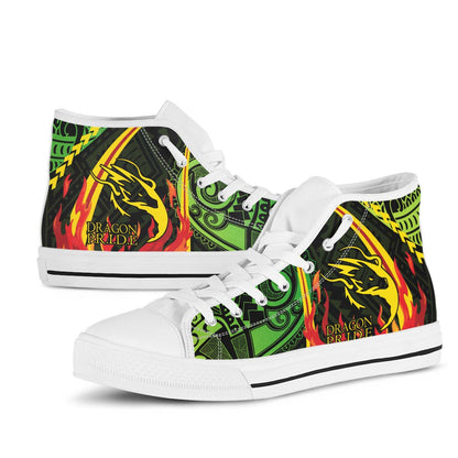 Hawaii High Top Shoes - Honokaa High & Intermediate School Polynesian Tribal Pattern