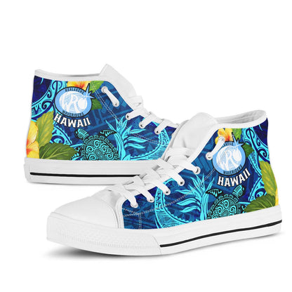 Hawaii High Top Shoes - Kelakehe High School Polynesian Tribal Pattern
