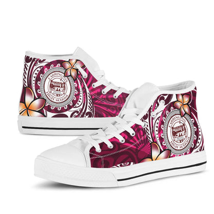 Hawaii High Top Shoes - Farrington High School Polynesian Tribal Pattern