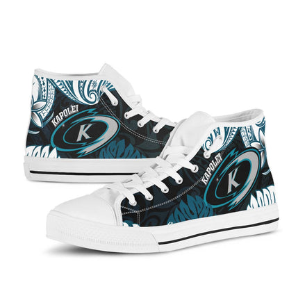 Hawaii High Top Shoes - Kapolei High School Polynesian Tribal Pattern