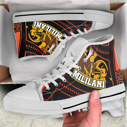 Hawaii High Top Shoes - Mililani High school Polynesian Tribal Pattern