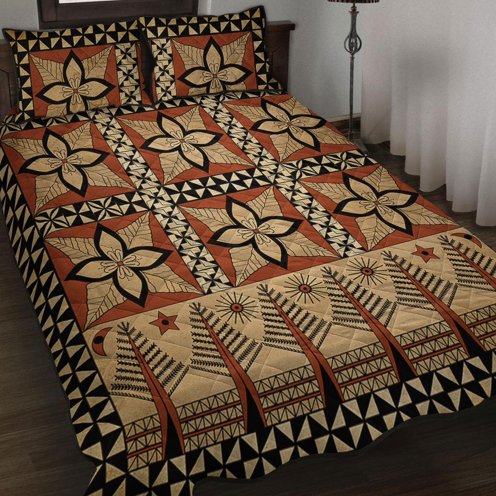 Tonga Quilt Bed Set Tapa Motif