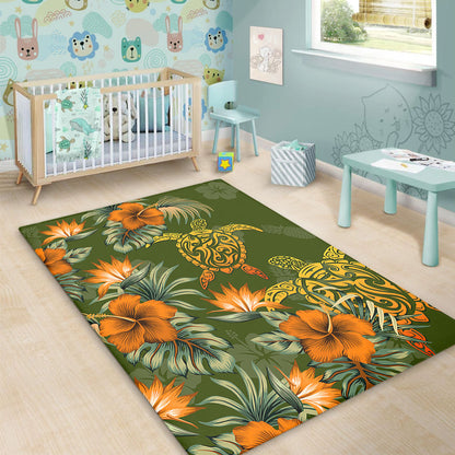 Polynesian Area Rug Polynesian Tropical Summer