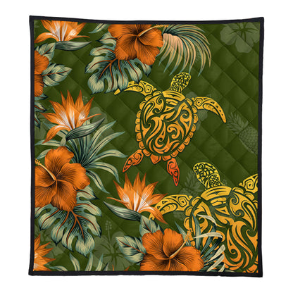 Polynesian Premium Quilt Polynesian Tropical Summer