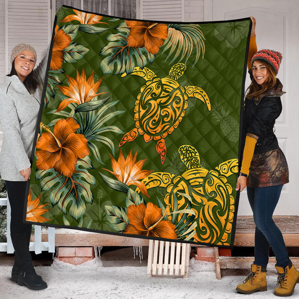 Polynesian Premium Quilt Polynesian Tropical Summer