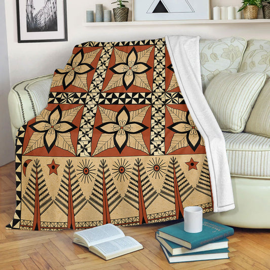 Tonga Premium Blanket Tapa Motif