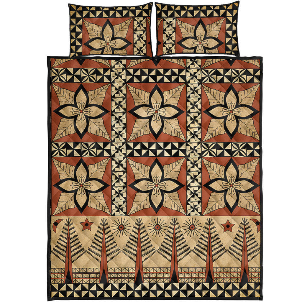 Tonga Quilt Bed Set Tapa Motif