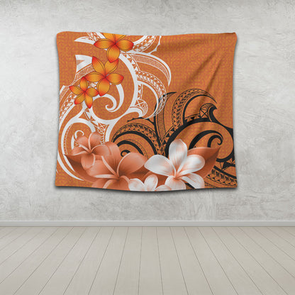 Polynesian Tapestry Polynesian Floral Spirit Orange