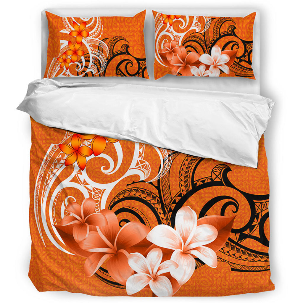 Polynesian Bedding Set Polynesian Floral Spirit Orange