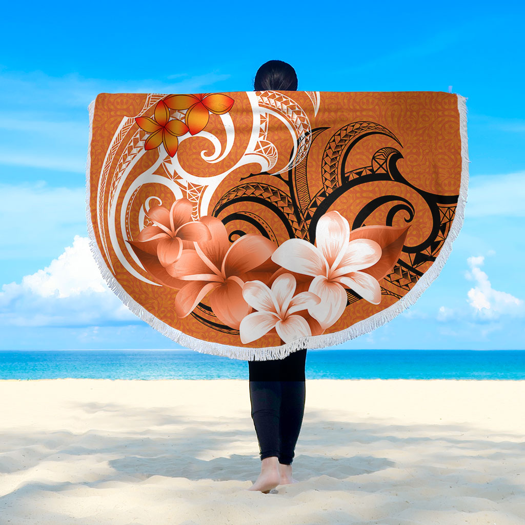 Polynesian Beach Blanket Polynesian Floral Spirit Orange