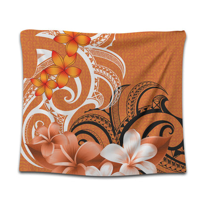 Polynesian Tapestry Polynesian Floral Spirit Orange