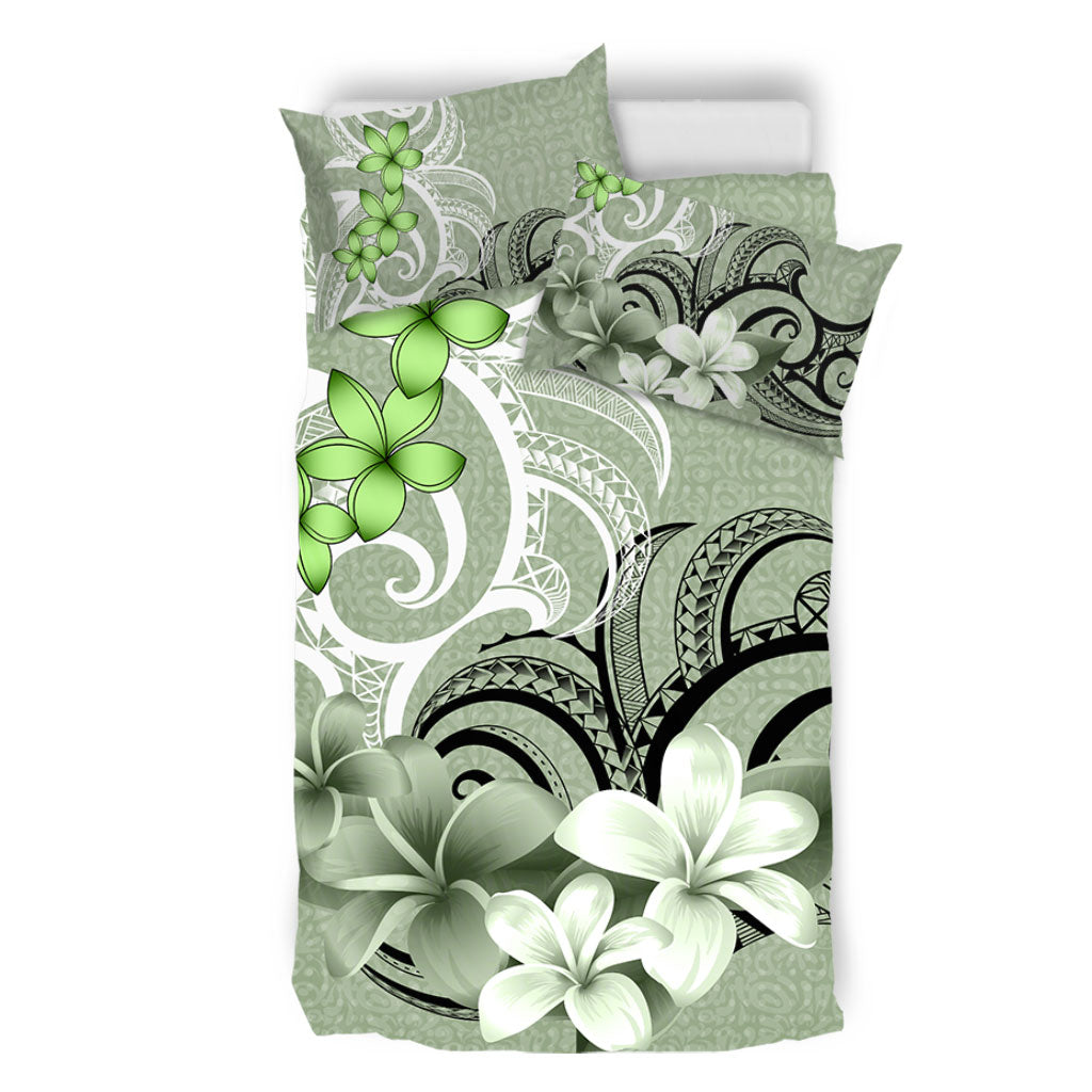 Polynesian Bedding Set Polynesian Floral Spirit Sage Green