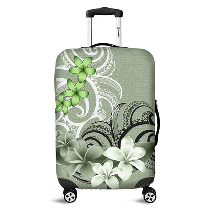 Polynesian Luggage Cover Polynesian Floral Spirit Sage Green