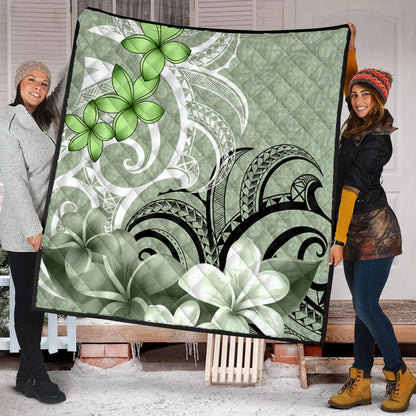 Polynesian Premium Quilt Polynesian Floral Spirit Sage Green