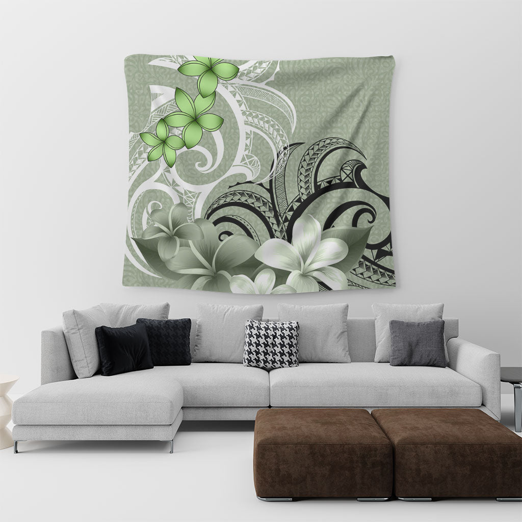Polynesian Tapestry Polynesian Floral Spirit Sage Green