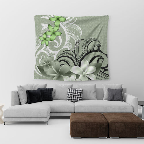 Polynesian Tapestry Polynesian Floral Spirit Sage Green