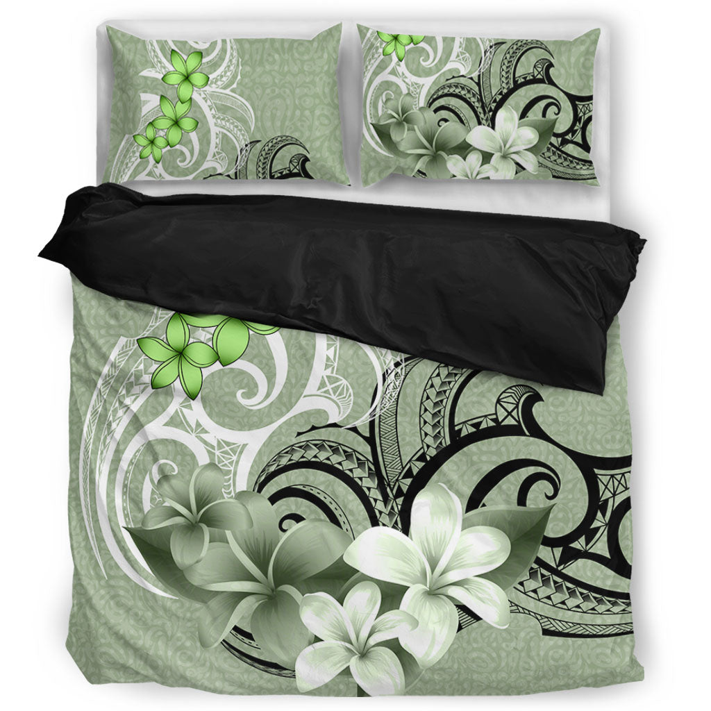 Polynesian Bedding Set Polynesian Floral Spirit Sage Green
