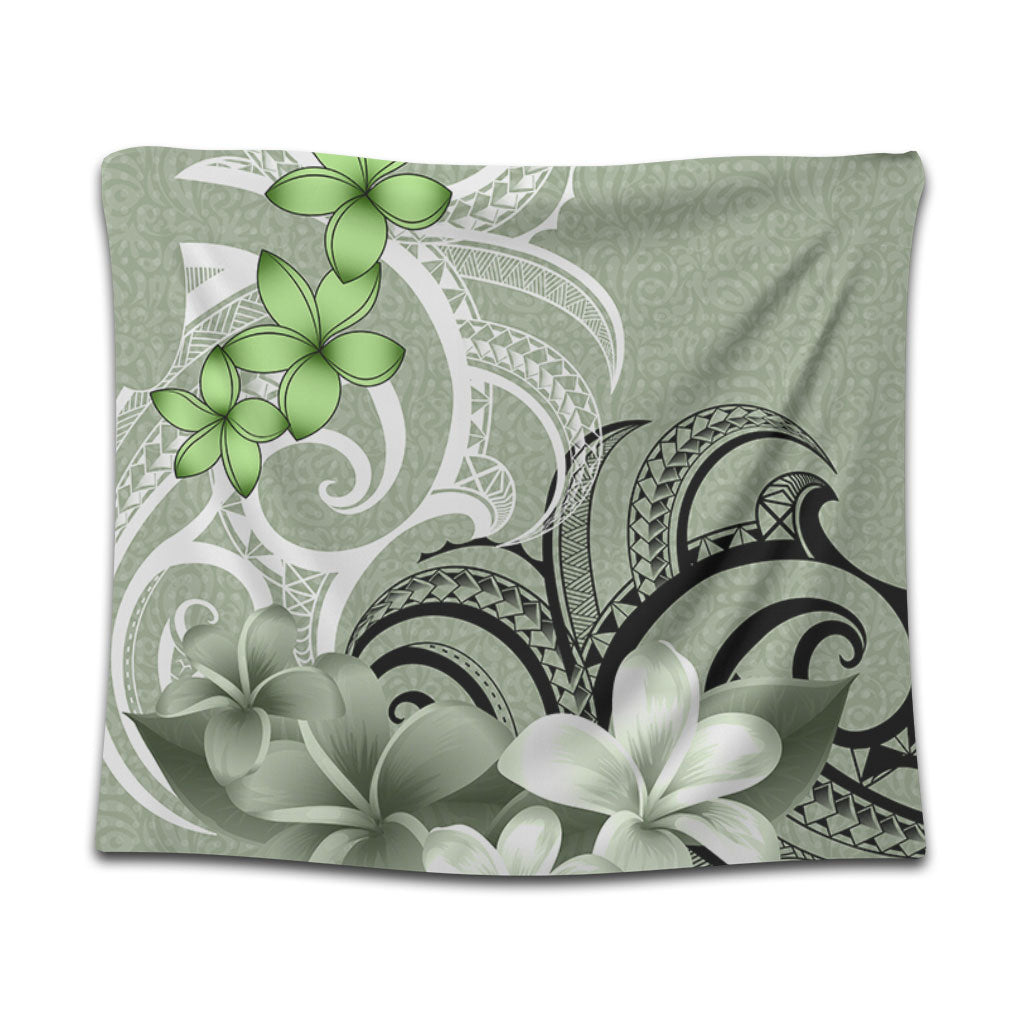 Polynesian Tapestry Polynesian Floral Spirit Sage Green