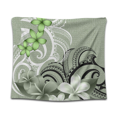 Polynesian Tapestry Polynesian Floral Spirit Sage Green