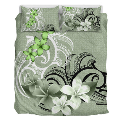 Polynesian Bedding Set Polynesian Floral Spirit Sage Green