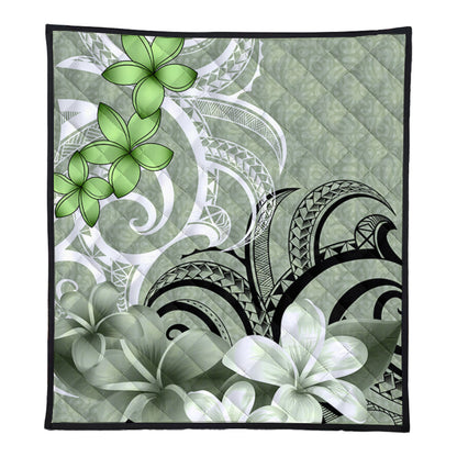 Polynesian Premium Quilt Polynesian Floral Spirit Sage Green