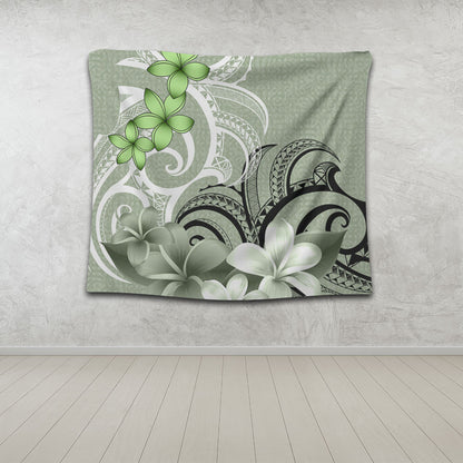 Polynesian Tapestry Polynesian Floral Spirit Sage Green