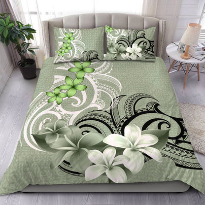 Polynesian Bedding Set Polynesian Floral Spirit Sage Green
