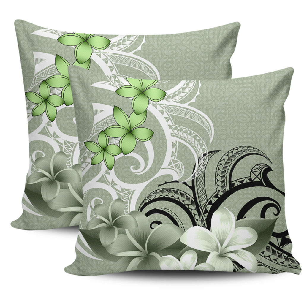 Polynesian Pillow Cover Polynesian Floral Spirit Sage Green