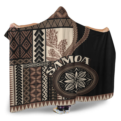 Samoa Hooded Blanket Samoan Siapo Motif Classic Style