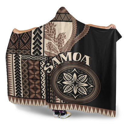 Samoa Hooded Blanket Samoan Siapo Motif Classic Style