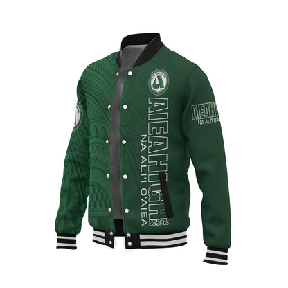 Hawaii Aiea High School Baseball Jacket - Na Ali'i  O'aiea Hawaii Patterns