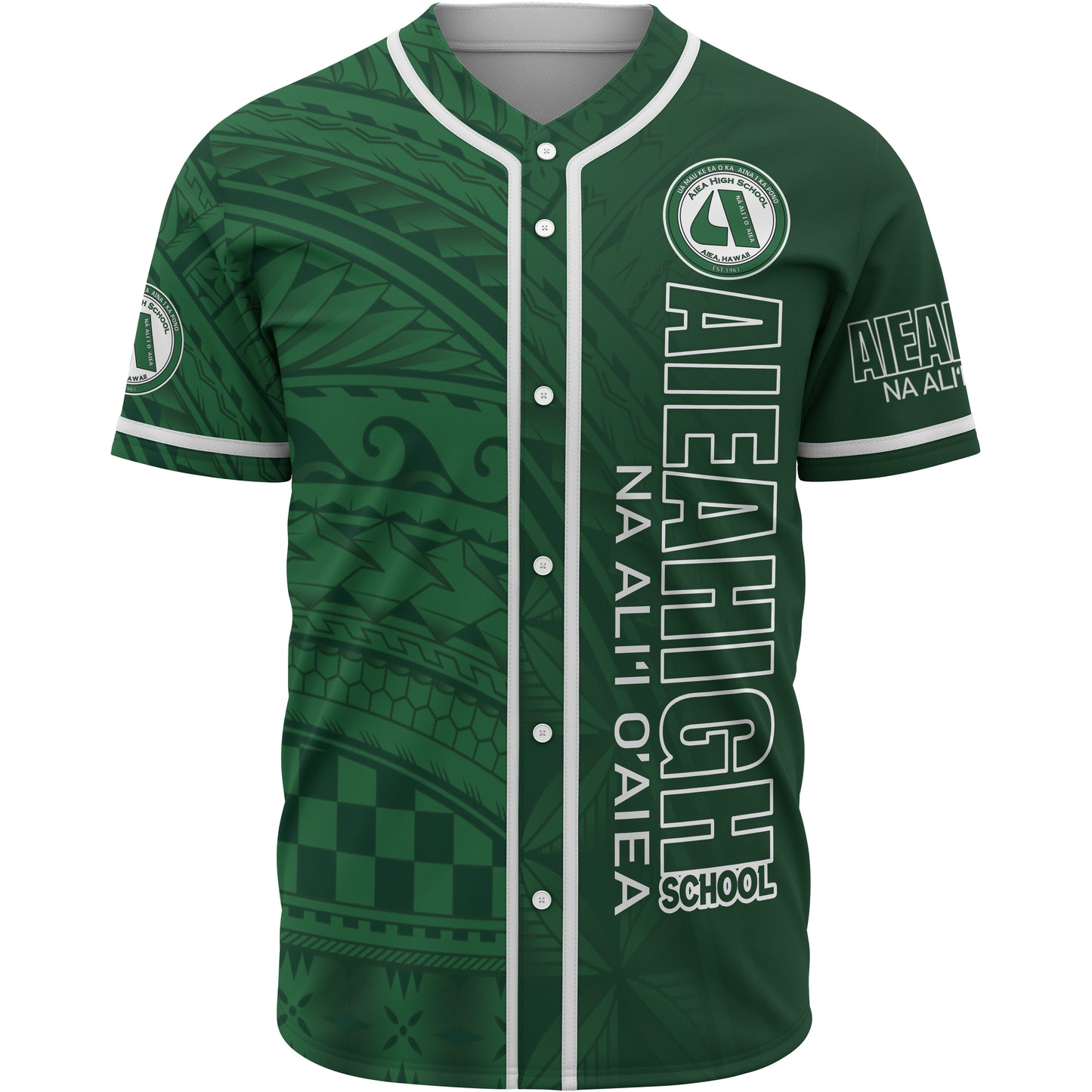 Hawaii Aiea High School Baseball Shirt - Na Ali'i  O'aiea Hawaii Patterns