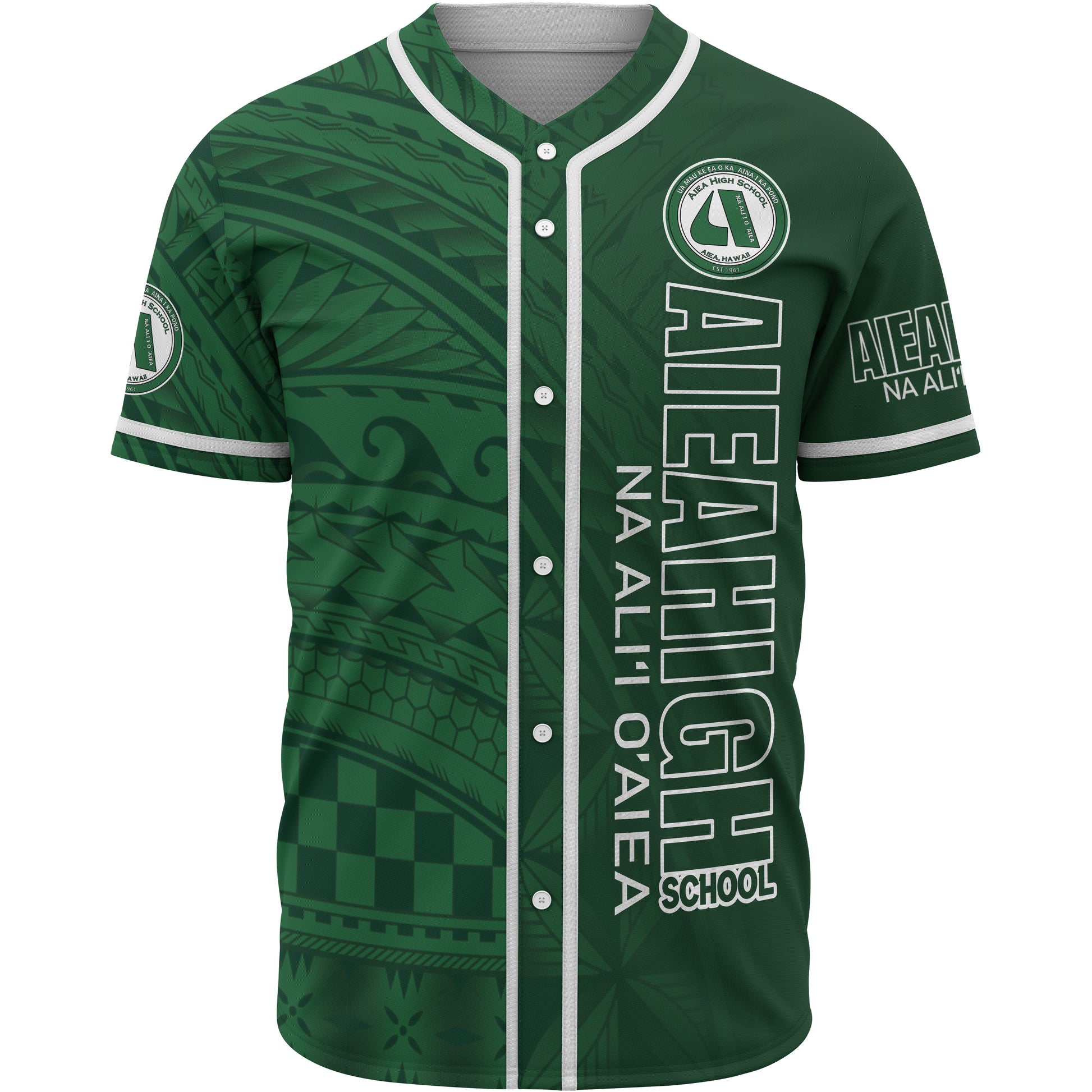 Hawaii Aiea High School Baseball Shirt - Na Ali'i  O'aiea Hawaii Patterns